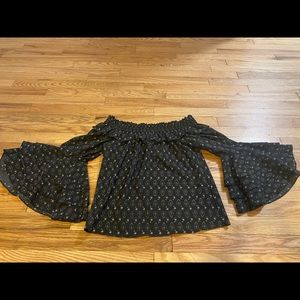 Misa Off the Shoulder blouse with bell sleeves